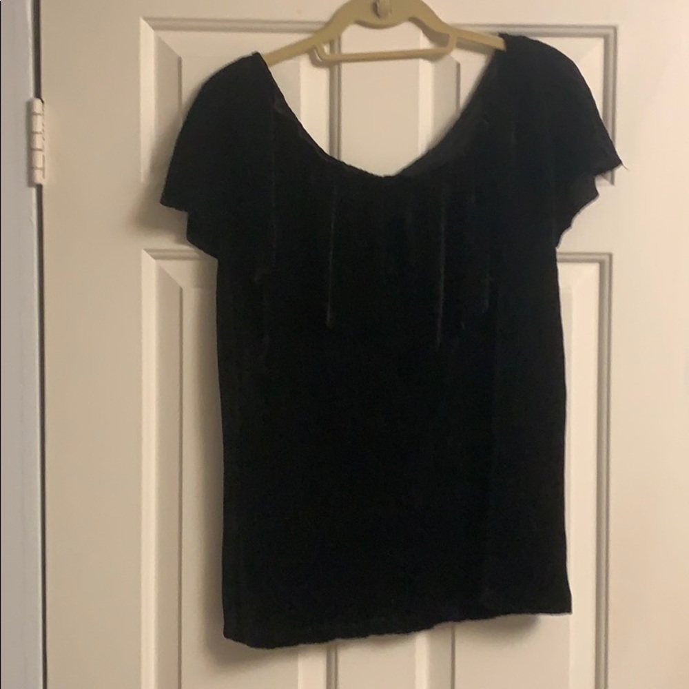 Winter soft velour black top (off shoulder option)
